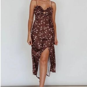 Lily Whyt brown dress new with tags